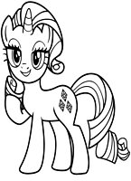 kolorowanki my little pony - jednorożec Rarity, obrazek dla dziewczynek nr 2